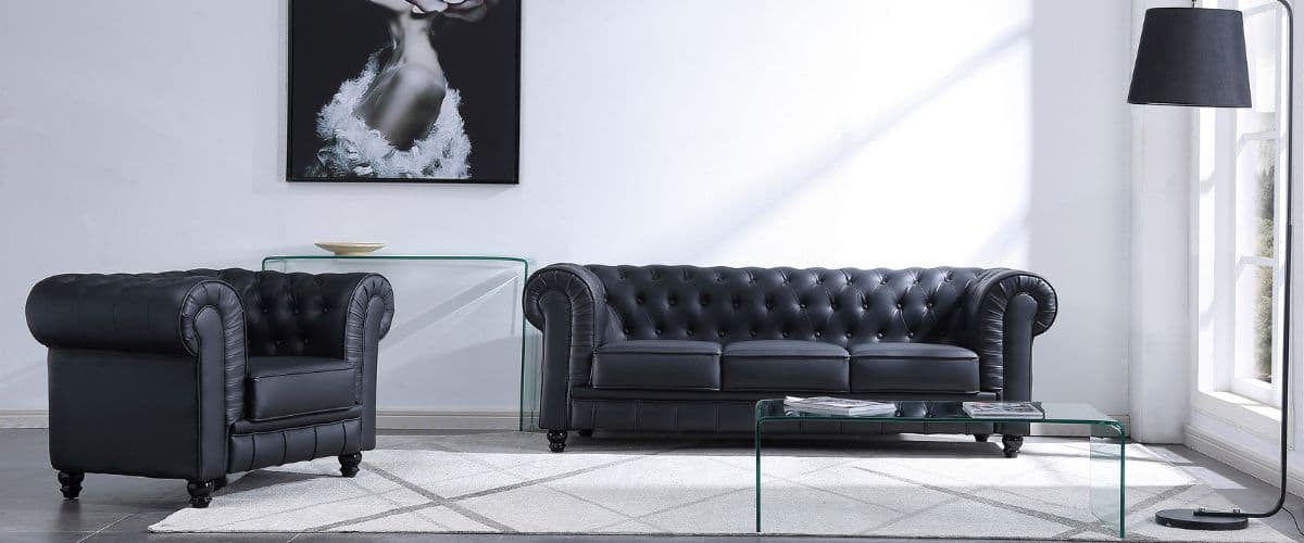 Salon moderno decorado con muebles