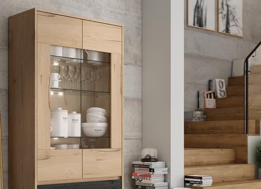 Vitrina Roble / Ebony con Leds 30 miniatura 2