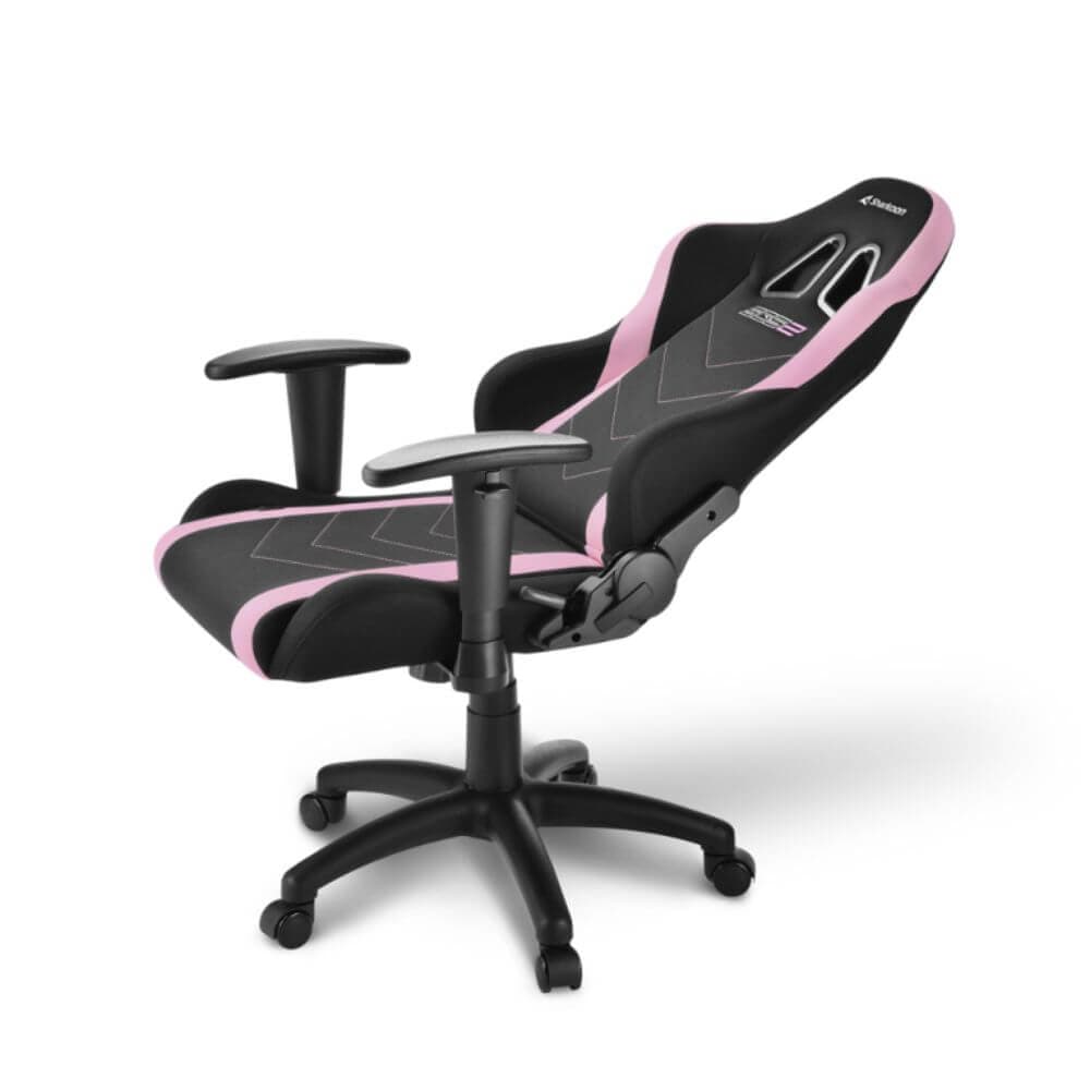 Silla gaming Sharkoon negra y rosa miniatura 7
