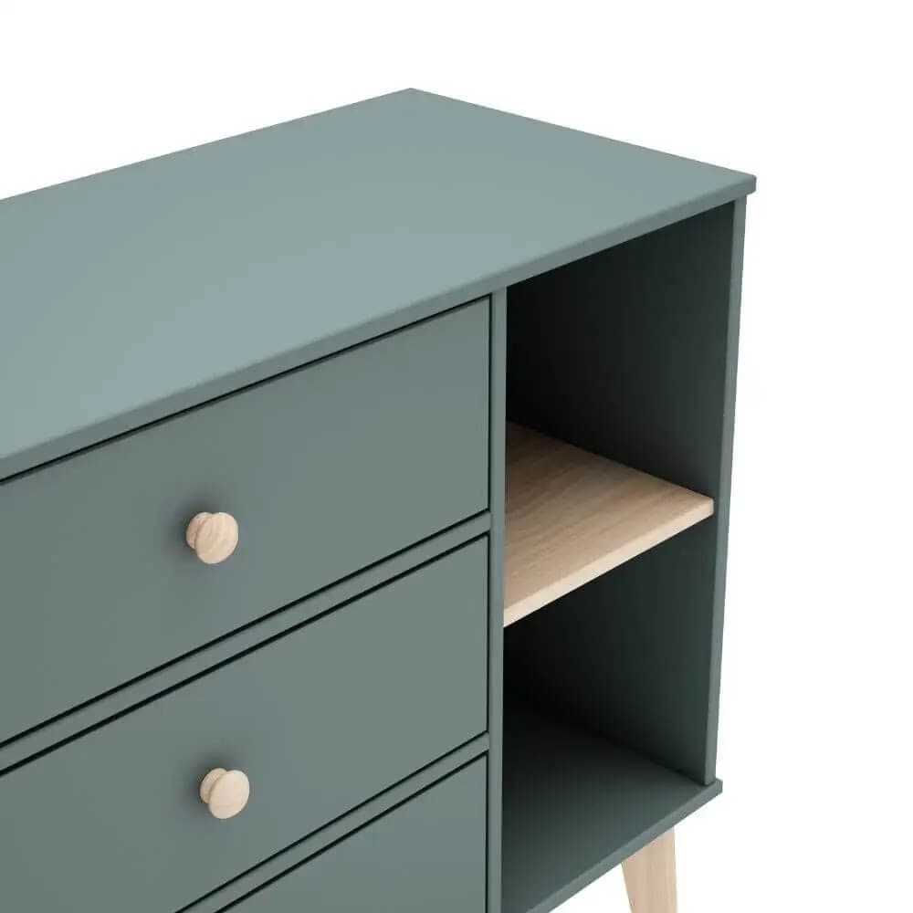 Cómoda de 3 cajones y 2 huecos miniatura 2