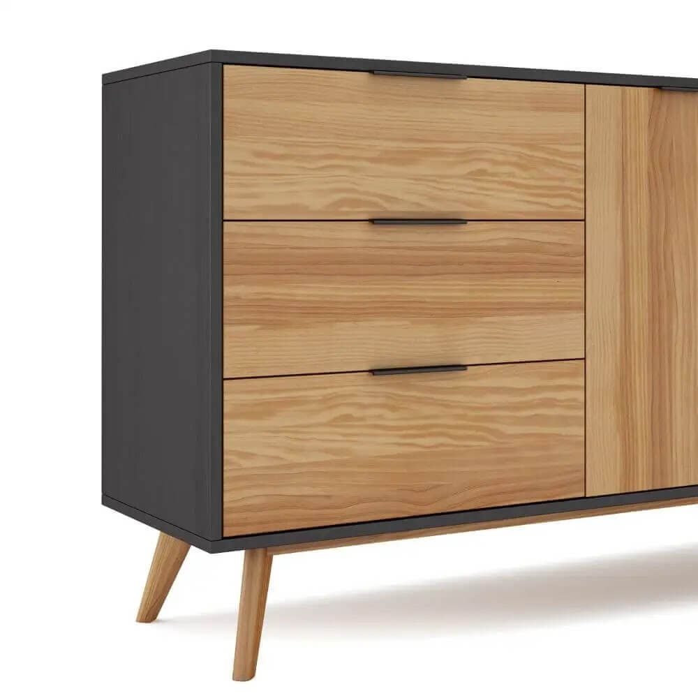 Aparador negro y roble miniatura 2