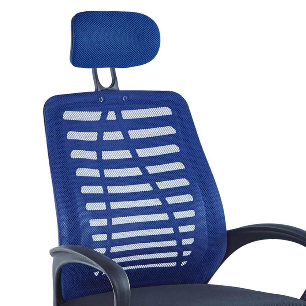 Silla de escritorio azul miniatura 4