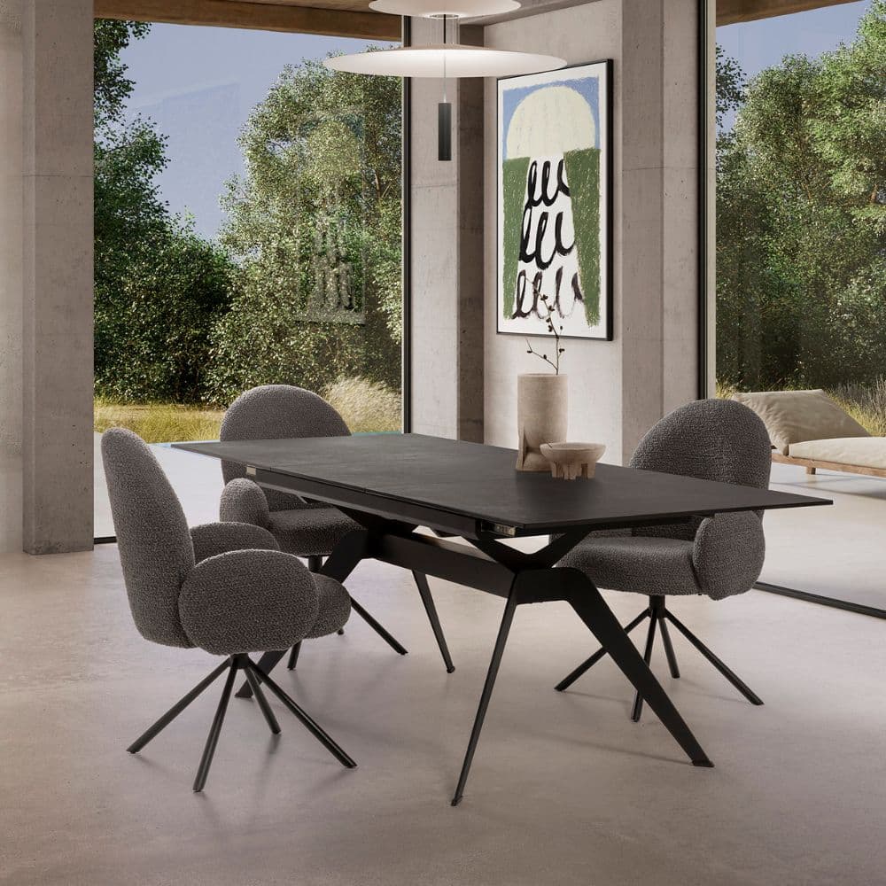 Sillón giratorio Daria gris oscuro miniatura 2