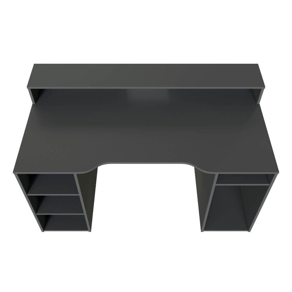 Mesa de ordenador gris oscura miniatura 2