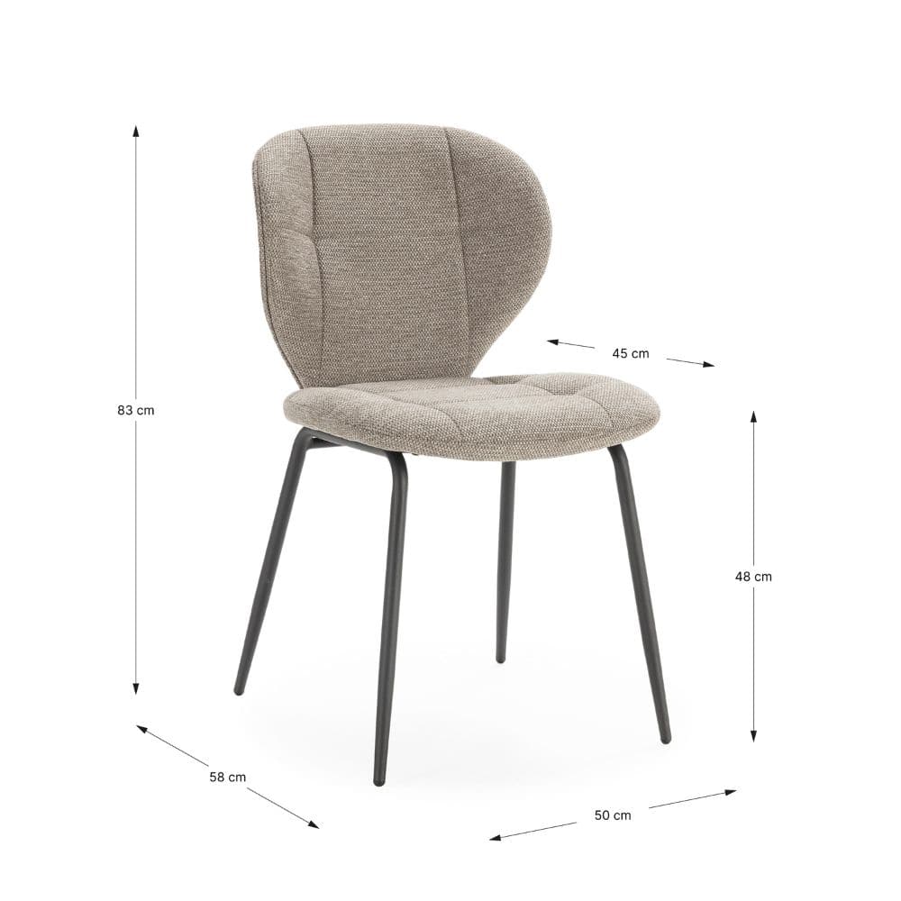 Pack de 2 sillas Maony marrón miniatura 2