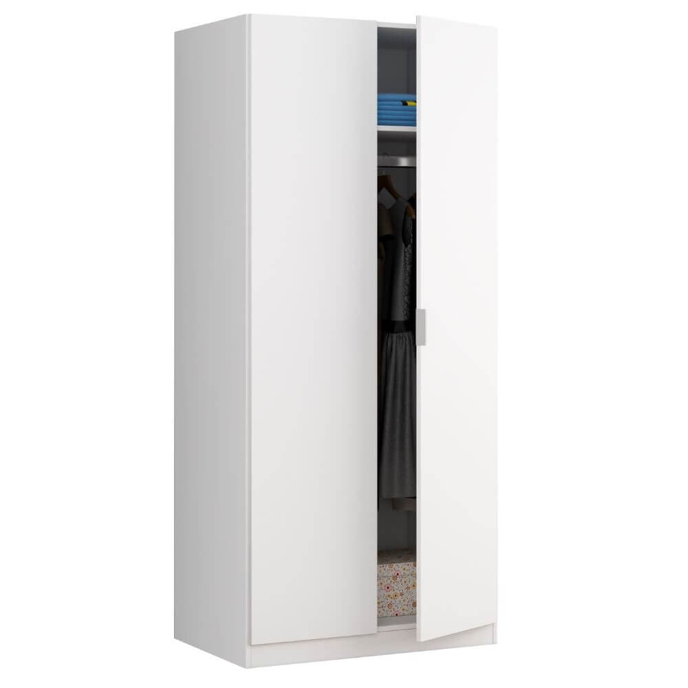 Armario con 2 puertas blanco miniatura 3