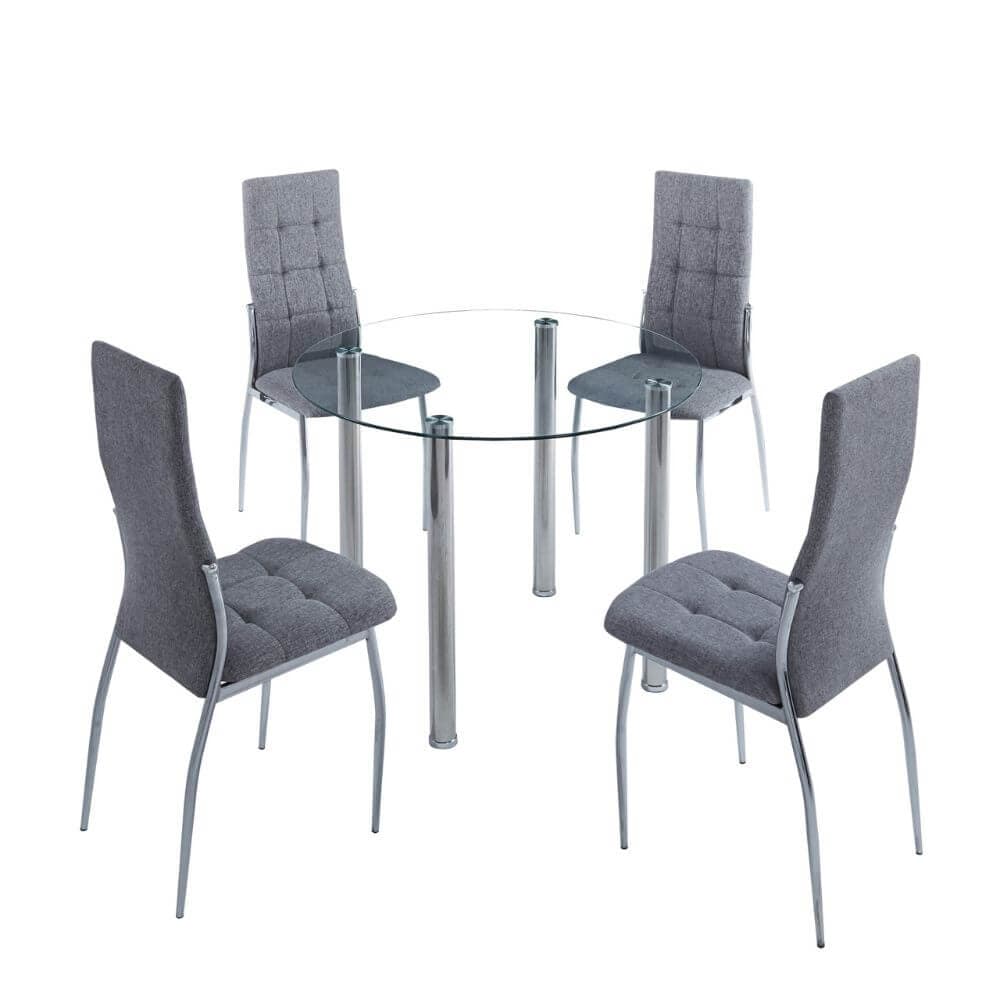 Mesa de comedor redonda con cristal Luxury miniatura 2