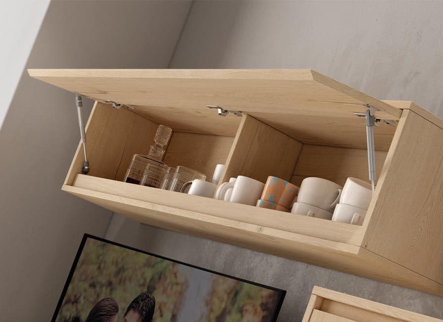 Estante de pared con puerta elevable 33