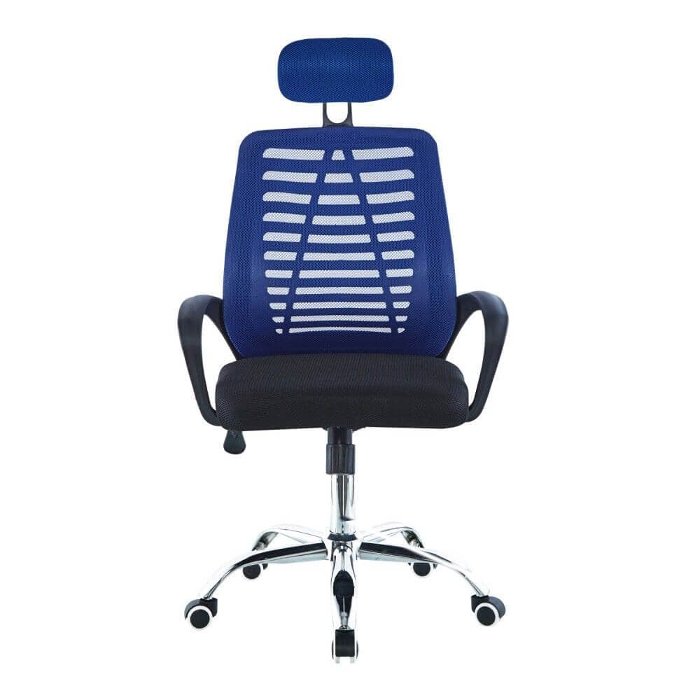 Silla de escritorio azul miniatura 2