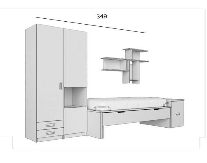 Composición de Dormitorio Juvenil Completa 111 miniatura 3