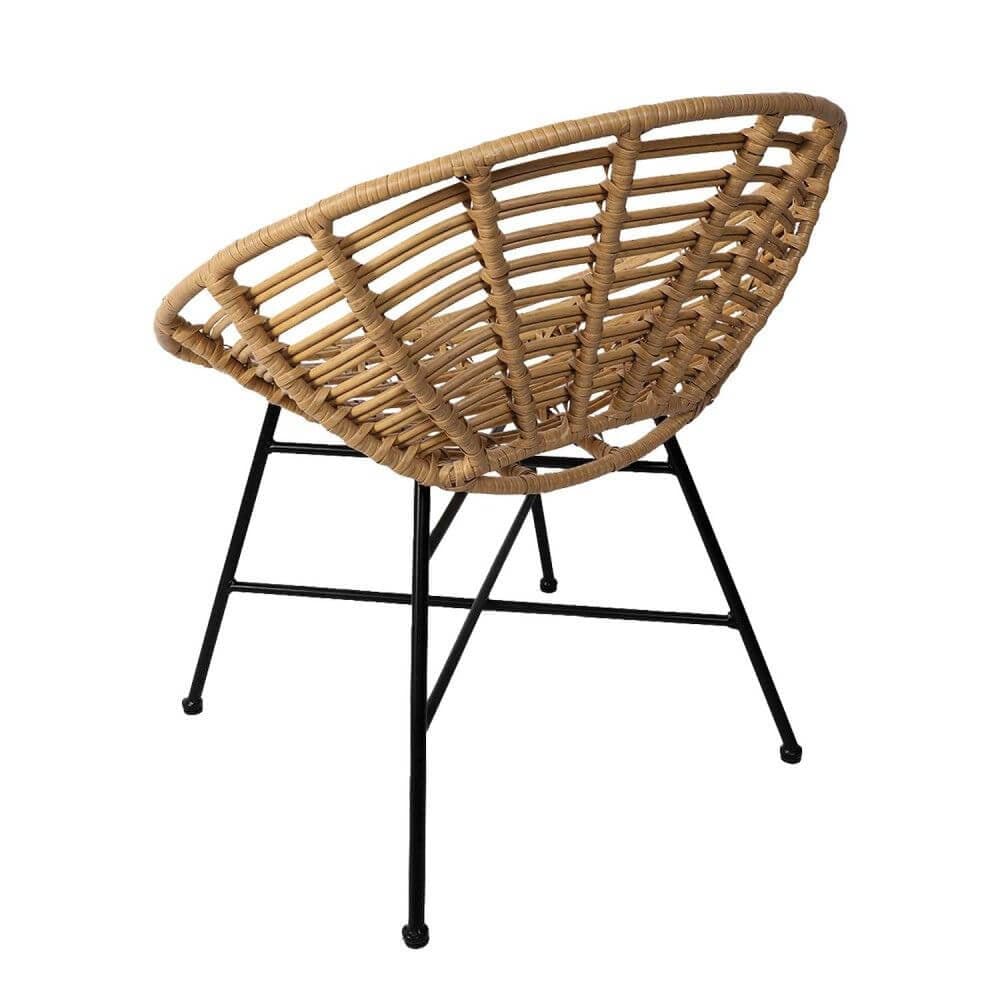 Butaca ratán con estructura de hierro miniatura 3