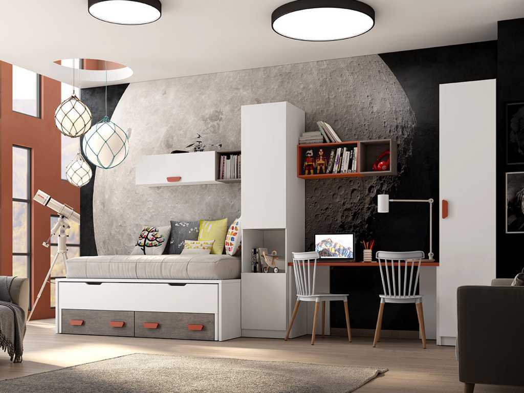 Composición de dormitorio juvenil completa 101