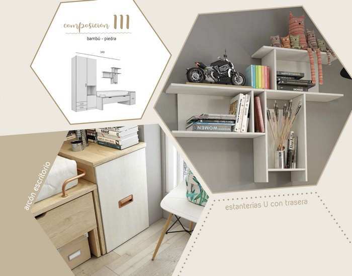 Composición de Dormitorio Juvenil Completa 111 miniatura 2