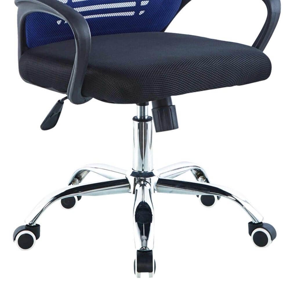 Silla de escritorio azul miniatura 6