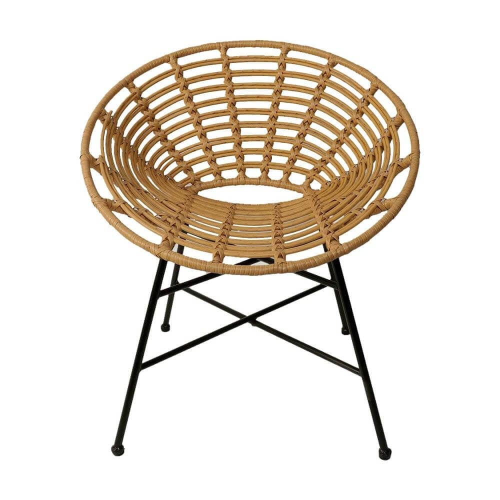 Butaca ratán con estructura de hierro miniatura 2