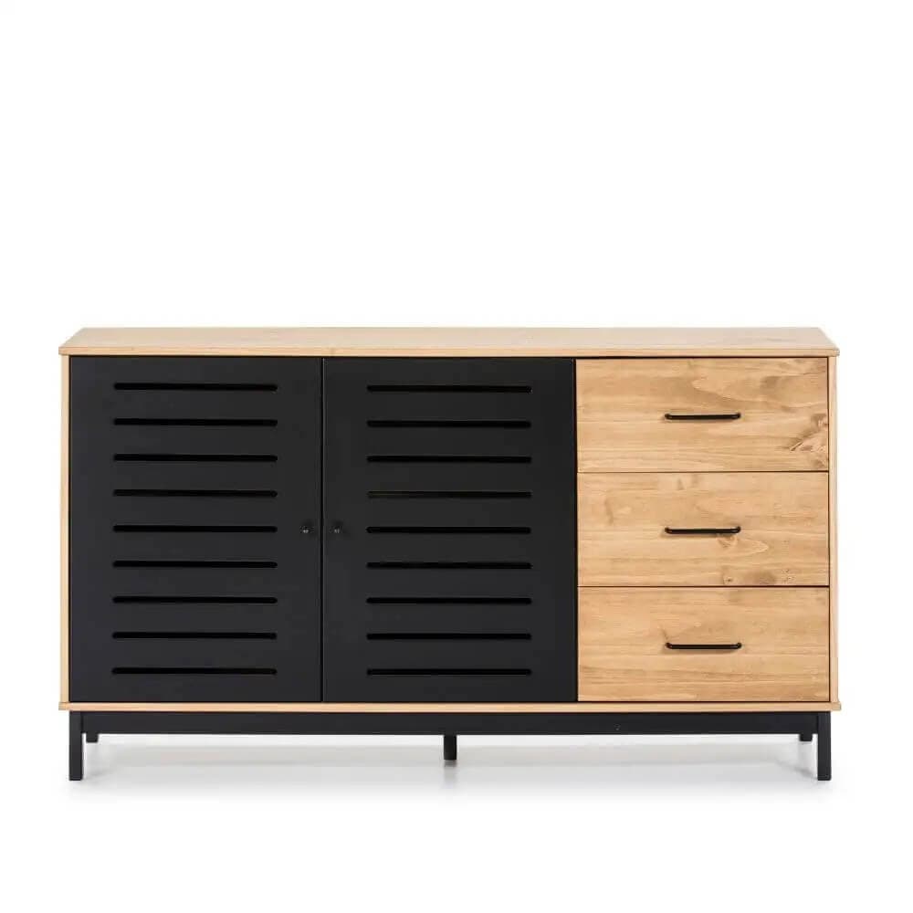 Aparador roble y negro miniatura 7