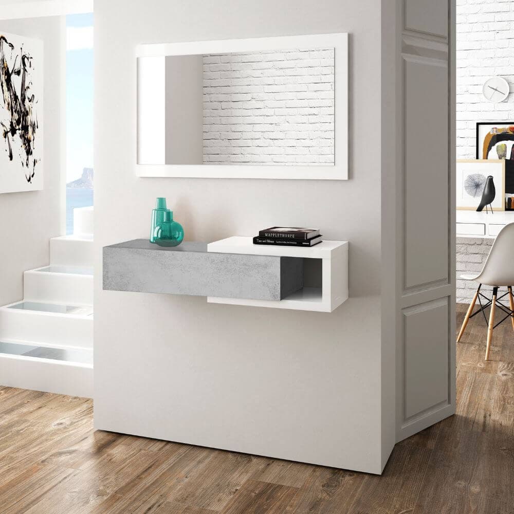 Recibidor de diseño con espejo miniatura 3