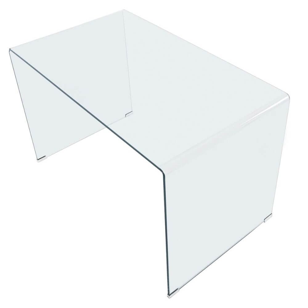 Mesa de estudio de cristal transparente Nothfade