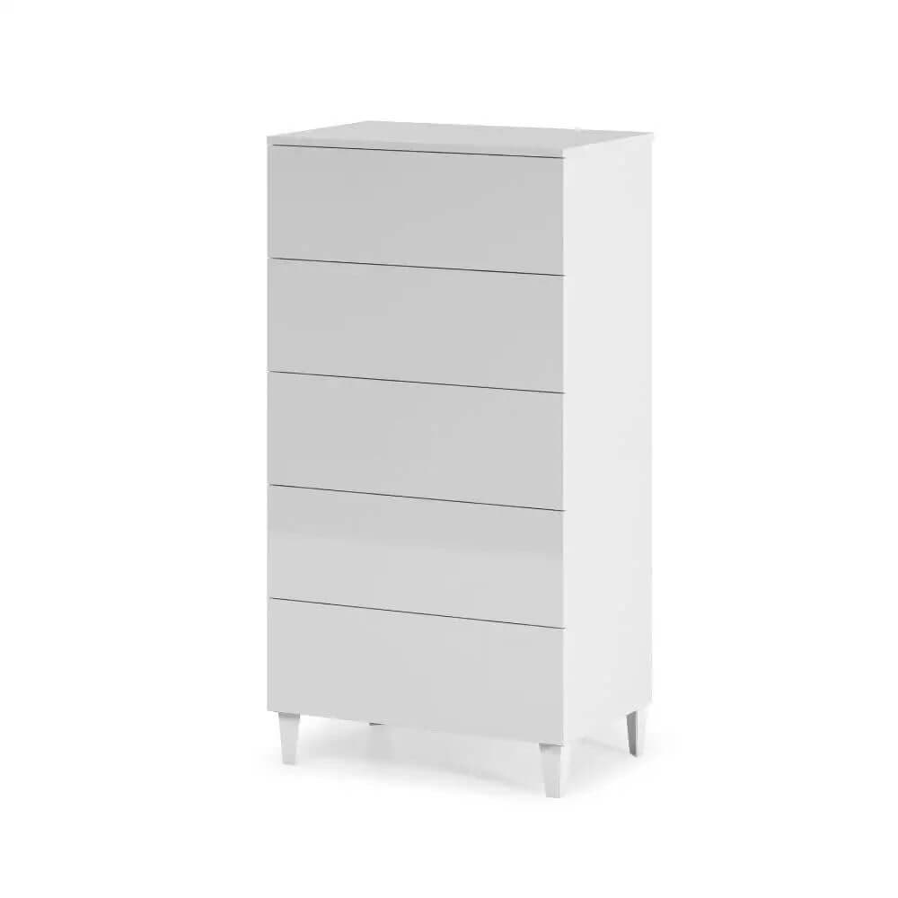 Cómoda alta de 5 cajones