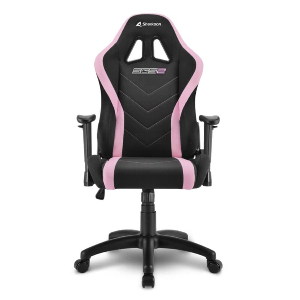 Silla gaming Sharkoon negra y rosa miniatura 3
