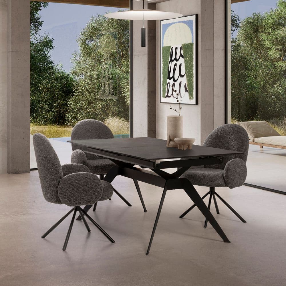 Sillón giratorio Daria gris oscuro miniatura 5