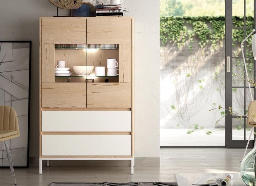 VITRINA ROBLE / SOUL BLANCO CON LEDS 35 miniatura 2