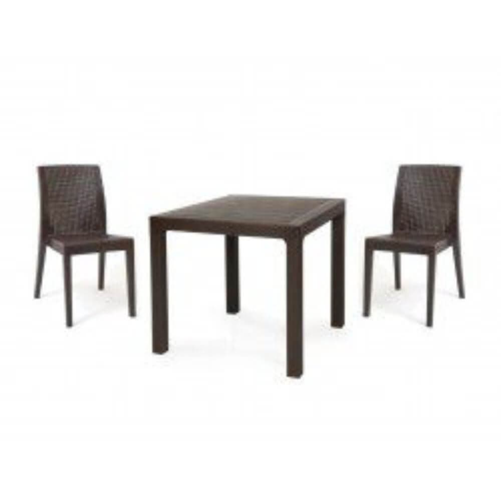 Mesa de interior y exterior Polipropileno 2 80 x 80 Cm miniatura 2