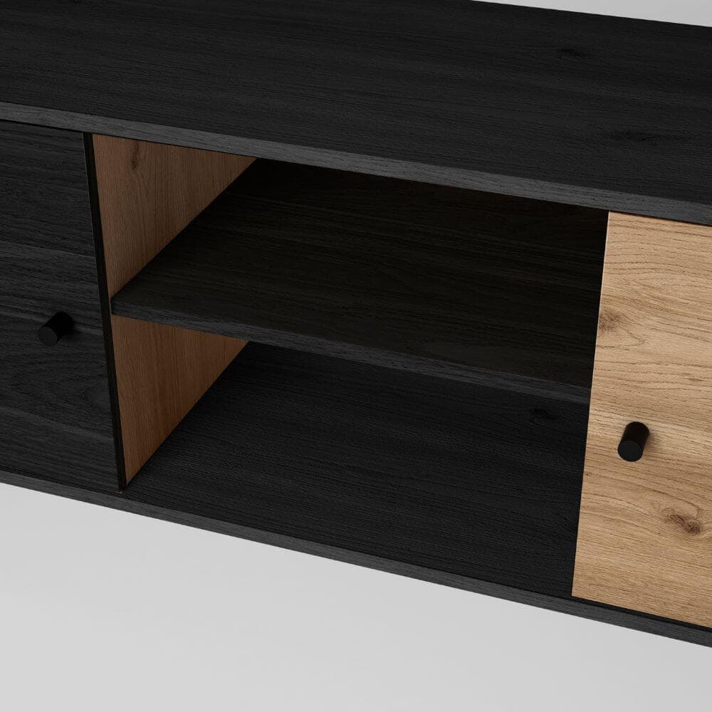 Mueble de televisión Sahara y negro miniatura 2