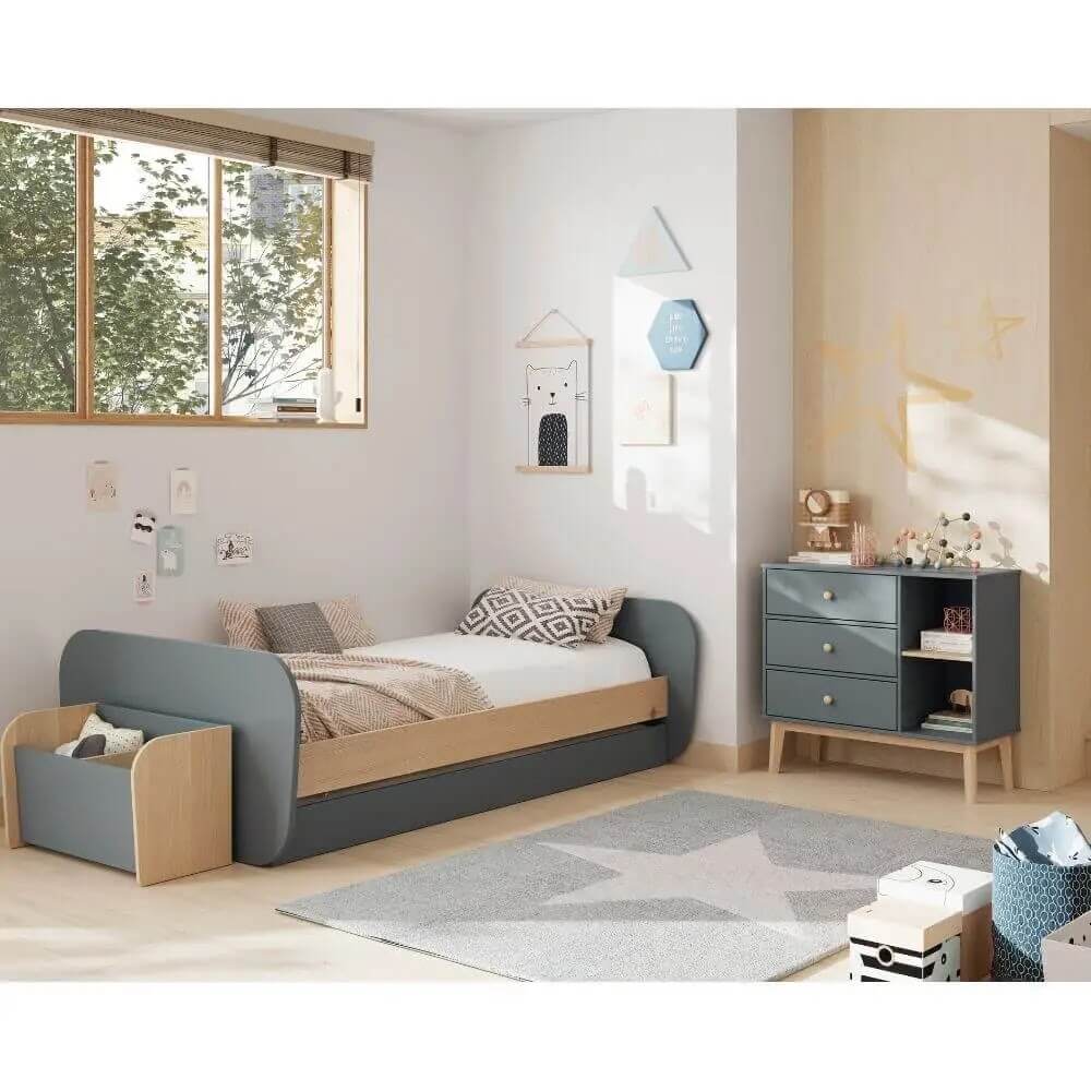 Cómoda de 3 cajones y 2 huecos miniatura 4