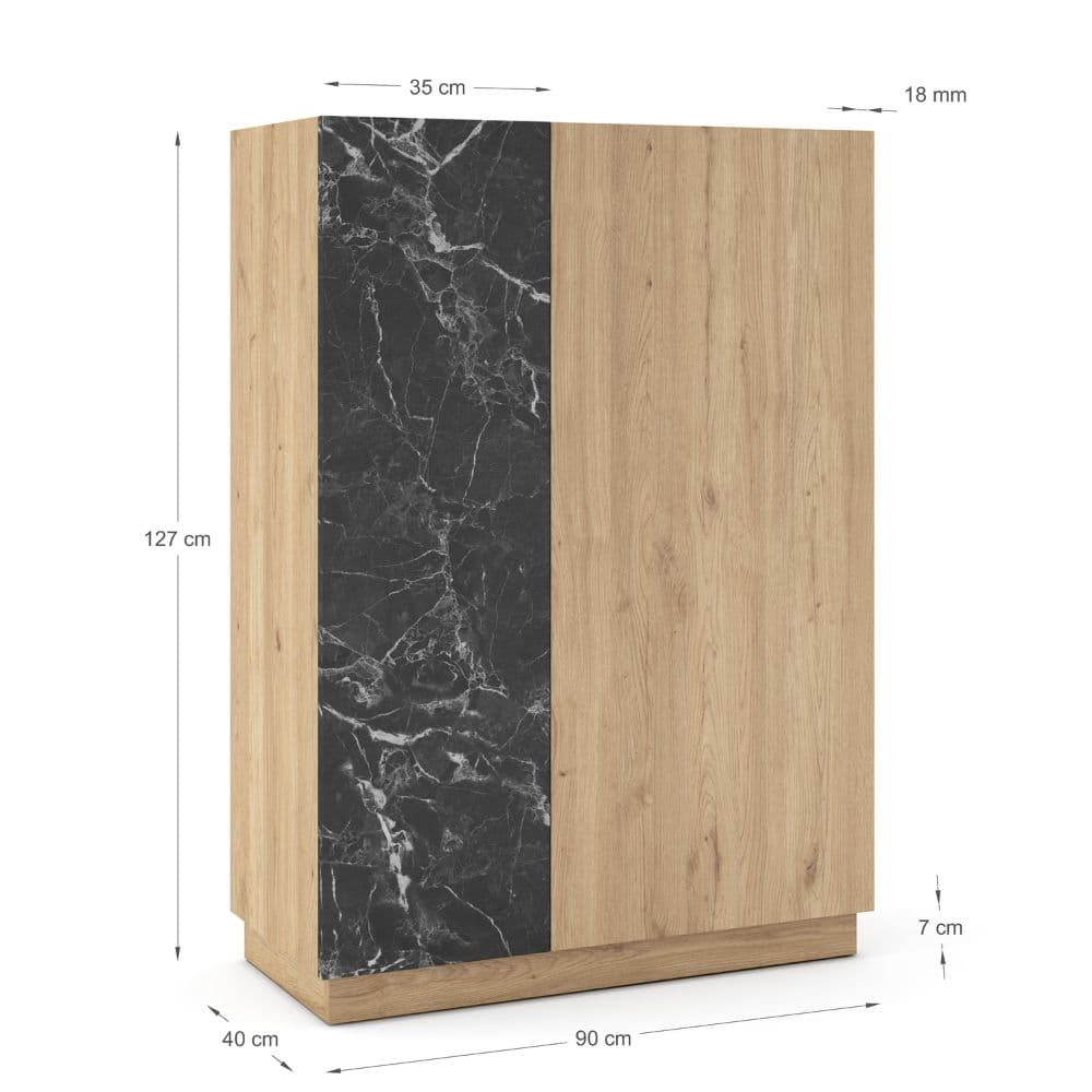 Aparador alto efecto mármol miniatura 2