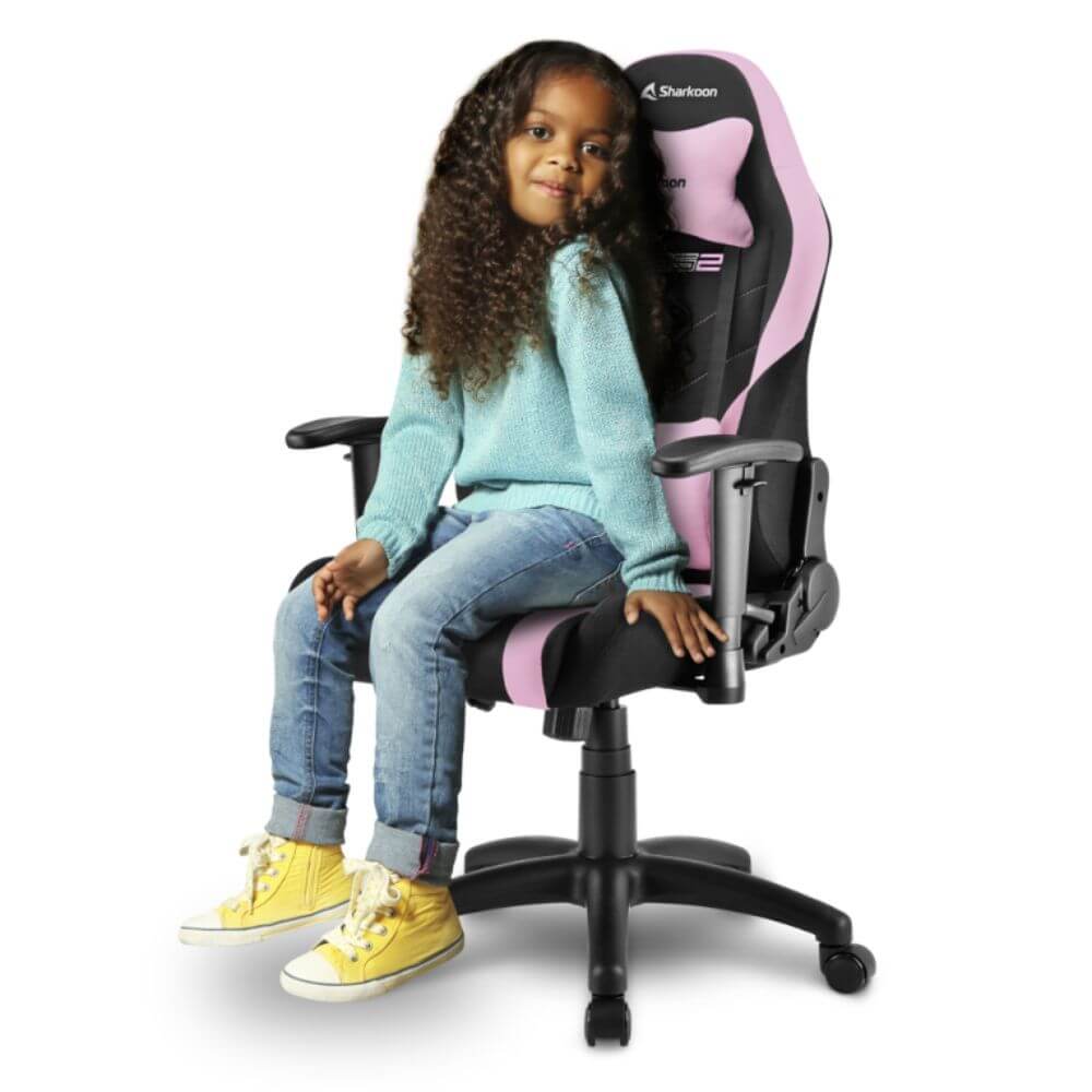 Silla gaming Sharkoon negra y rosa miniatura 2