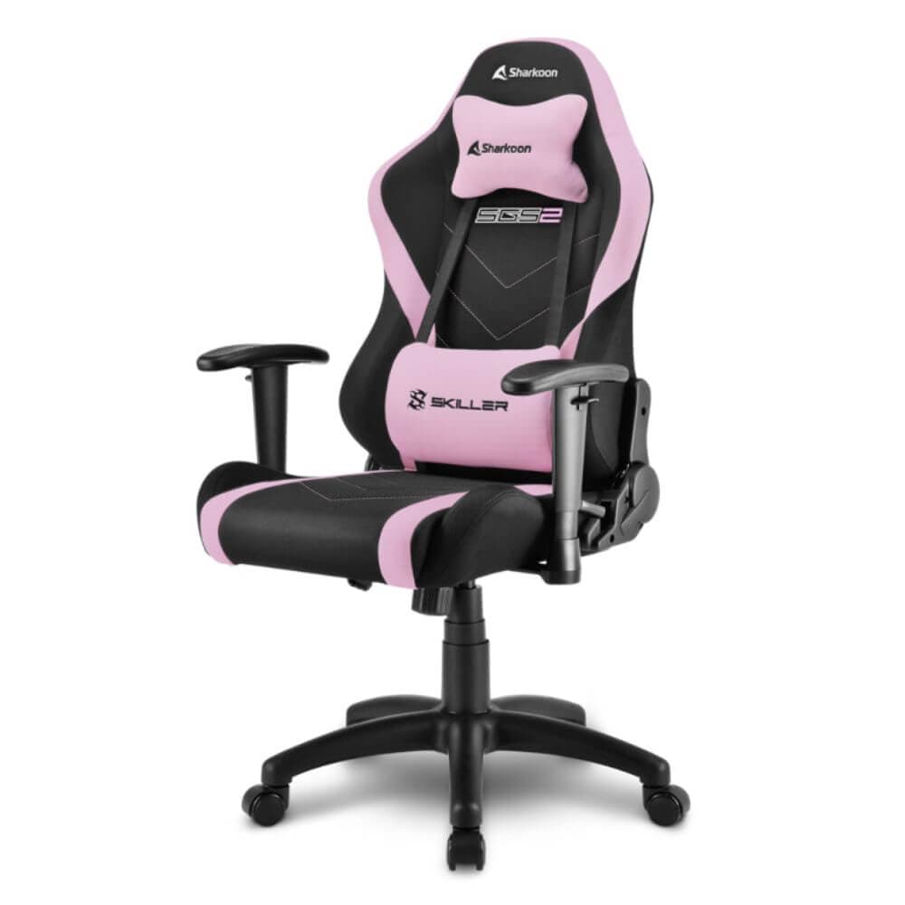 Silla gaming Sharkoon negra y rosa