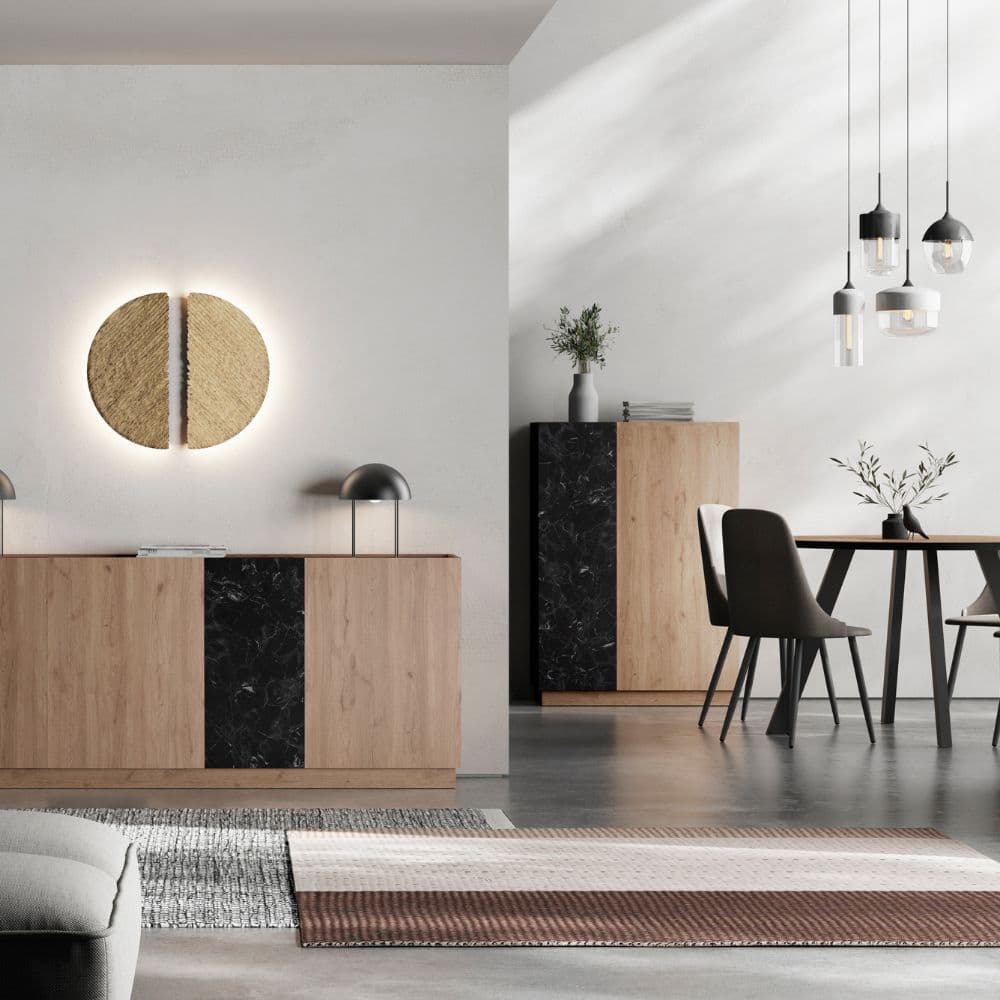 Aparador alto efecto mármol miniatura 4