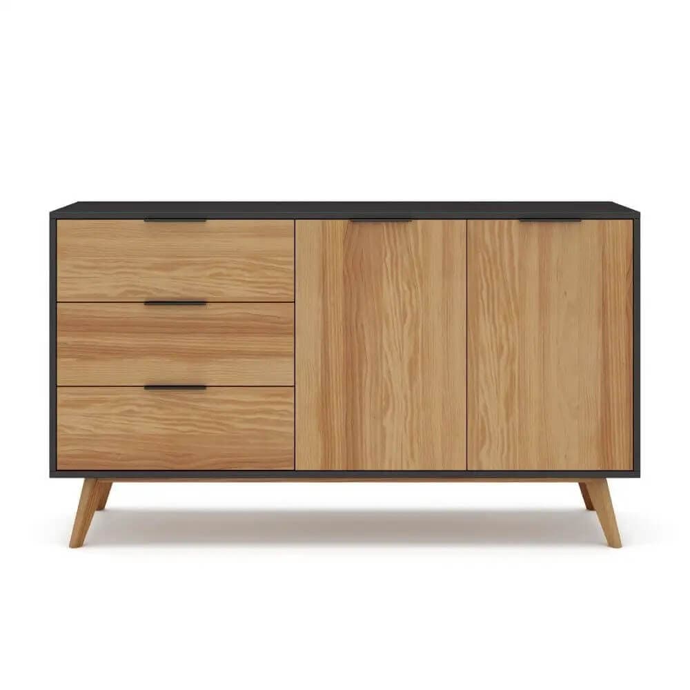 Aparador negro y roble miniatura 4