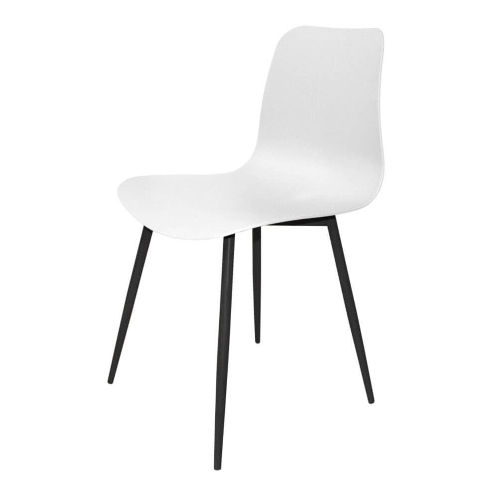 Pack de 4 sillas Bob blanco y negro