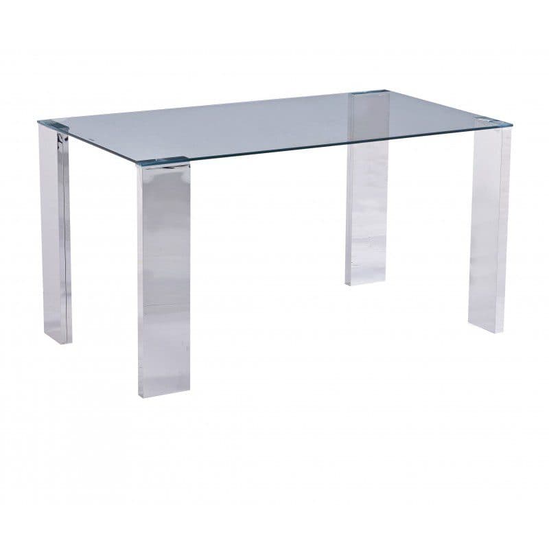 Mesa de Acero inoxidable con Cristal 160 x 90 Cm