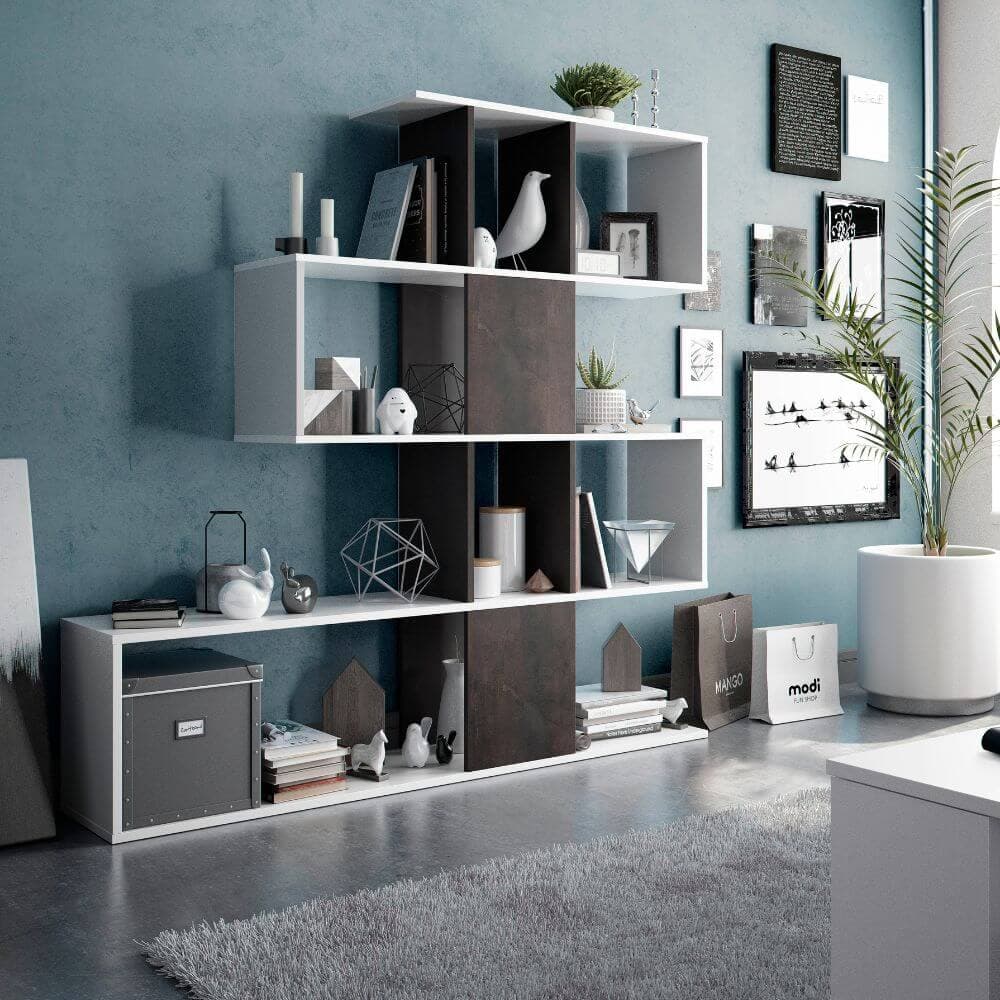 Estantería Zig-Zag Negra miniatura 3