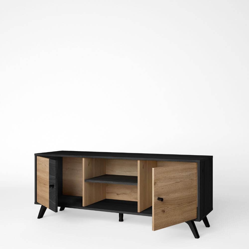 Mueble de televisión Sahara y negro miniatura 4