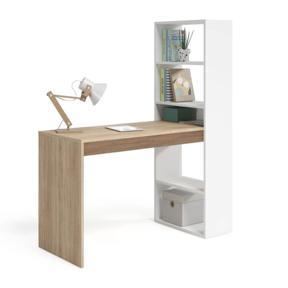 Mesa de escritorio con estantería miniatura 2