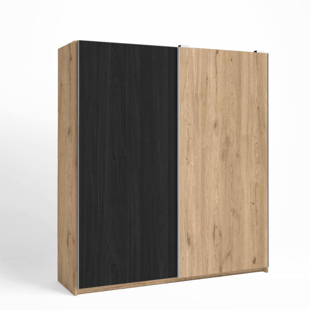 Armario puertas correderas negro roble