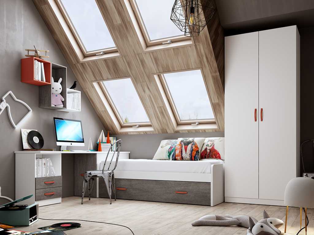 Composición de Dormitorio Juvenil Completa 116