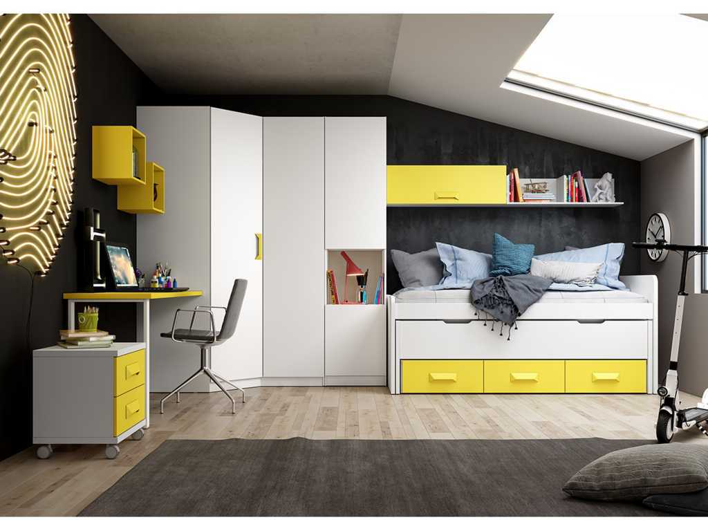 Composición de Dormitorio Juvenil Completa 104