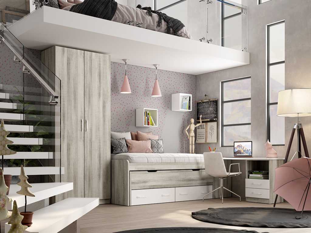 Composición de Dormitorio Juvenil Completa 114