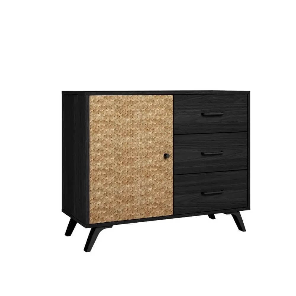 Aparador de 1 puerta más 3 cajones