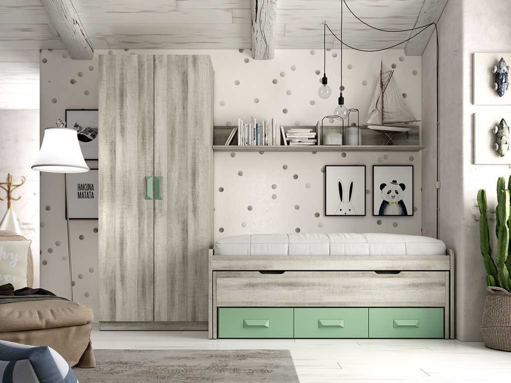 Composición de Dormitorio Juvenil Completa 107