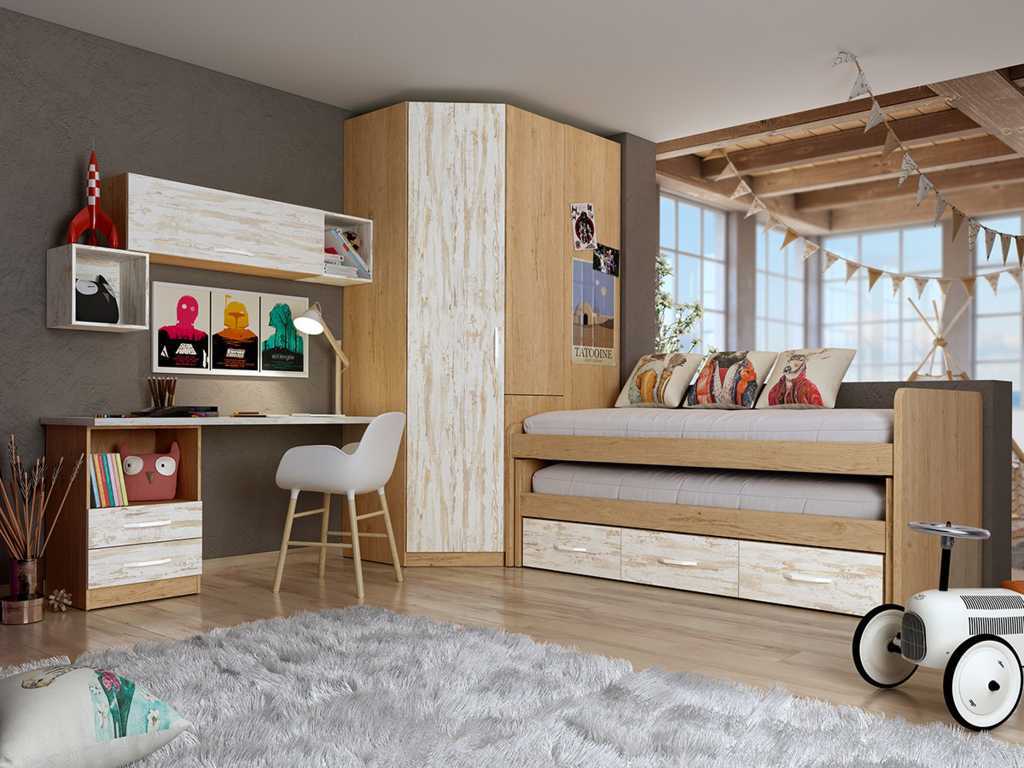 Composición de Dormitorio Juvenil Completa 115