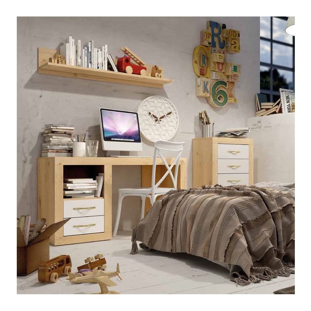 Mesa De Estudio Con Cajonera De 2 Cajones Jd